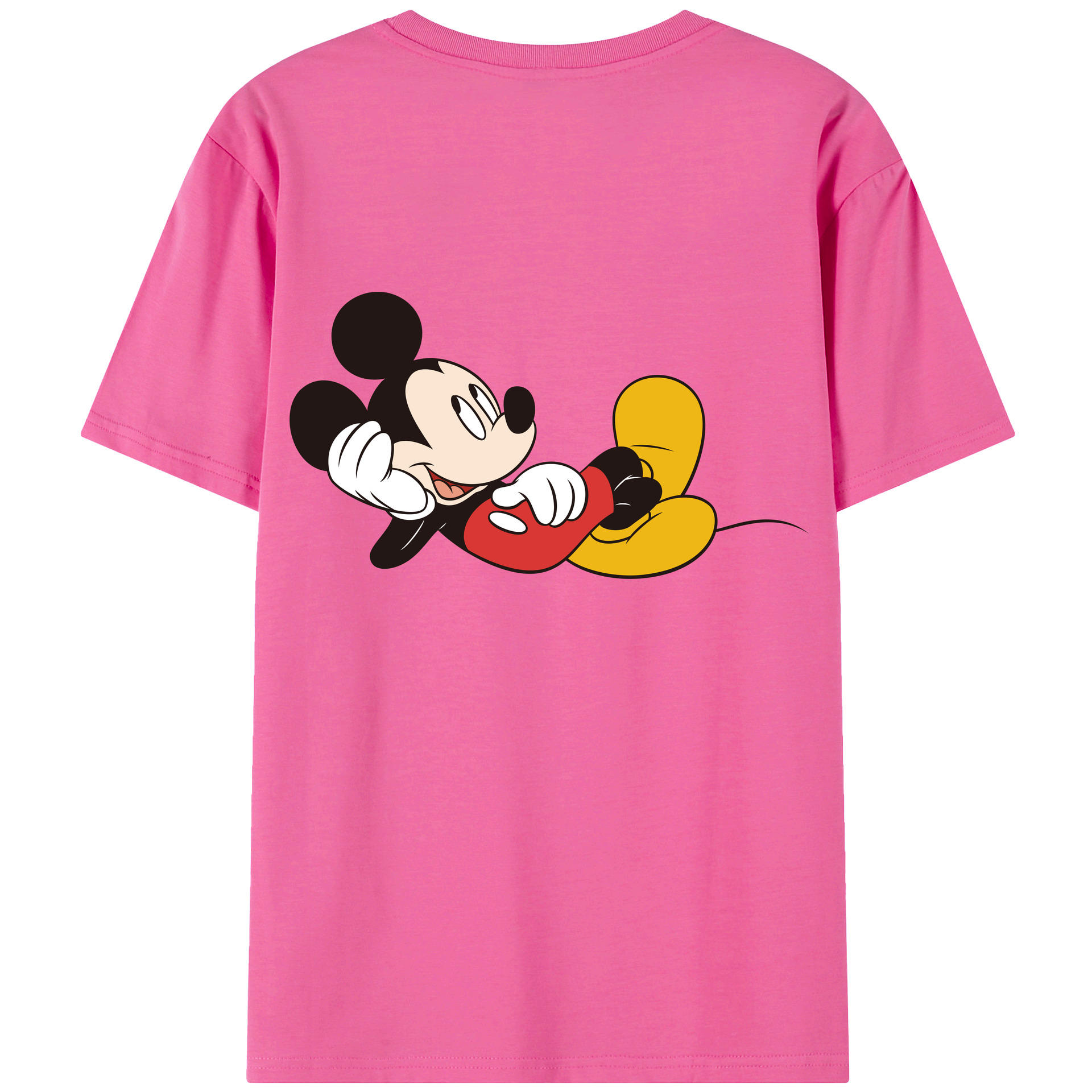 （画像用） ミッキーマウス Mickey Mouse レディース半袖Tシャツ(バックプリント)